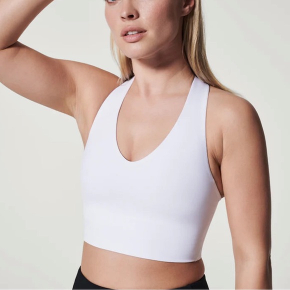 Spanx NWT Longline Medium Support Sports Bra in White Size 2X - Picture 1 of 6